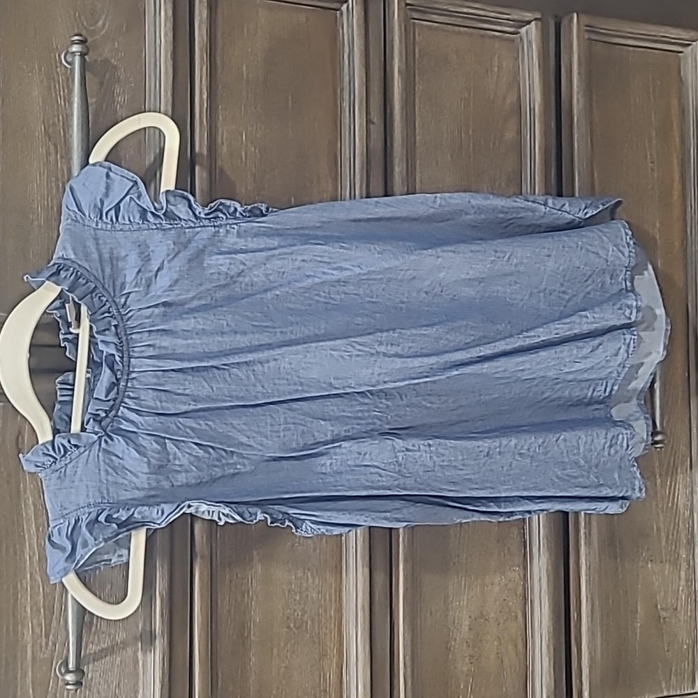 Denim color top